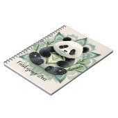 Carnet Panda Chubby assis dans une pose de lotus Zen (Côté gauche)