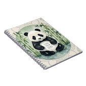 Carnet Panda Chubby de grande taille assise dans une pose (Côté Droit)