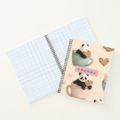 Carnet Panda Cute personnalisée et Motif d'ours (Intérieur)