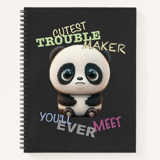 Carnet Panda Cuttest Trouble Maker Cute Adorable Funny (Devant)