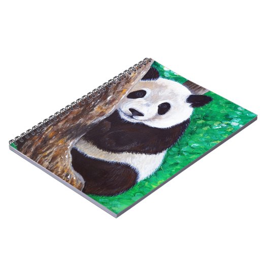 Carnet Panda dans une peinture d'arbre (Côté gauche)