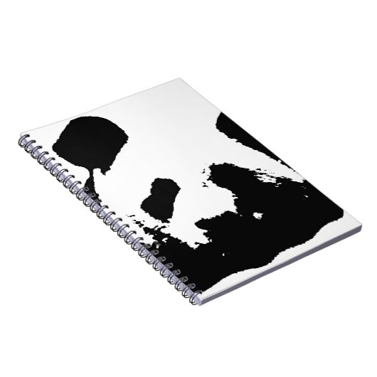 Carnet Panda d'art noir blanc (Côté Droit)