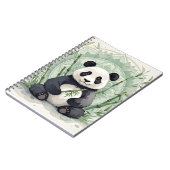 Carnet Panda de Chubby assis dans une pose de lotus (Côté gauche)