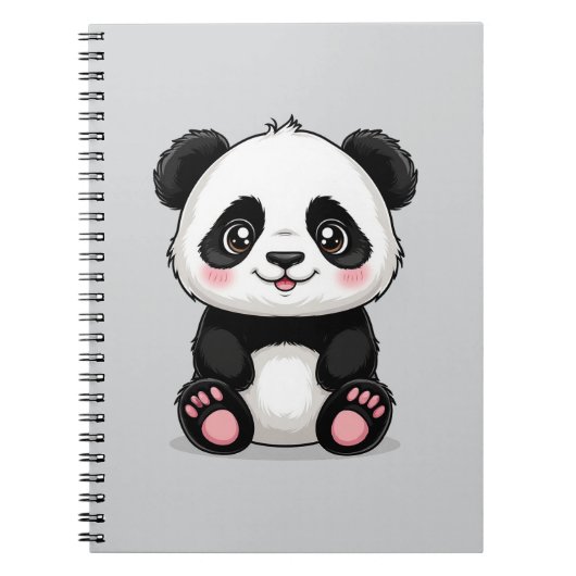 Carnet Panda de dessin animé adorable (Devant)