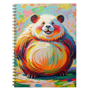 Carnet Panda d'ours géant abstrait coloré design