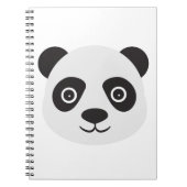 Carnet Panda Face Ours noir et blanc (Devant)