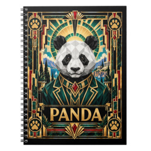 Carnet Panda, faune Art déco