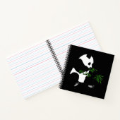 Carnet Panda géant mange du bambou noir (Intérieur)