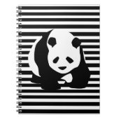 Carnet Panda géant noir et blanc rayé (Devant)
