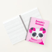 Carnet Panda Girl rose (Intérieur)