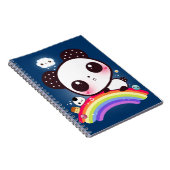 Carnet Panda mignon avec la nourriture de kawaii sur (Côté Droit)