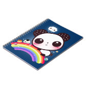 Carnet Panda mignon avec la nourriture de kawaii sur (Côté gauche)