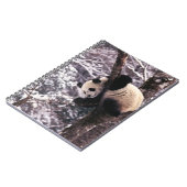 Carnet Panda petit jouant sur un arbre recouvert de neige (Côté gauche)
