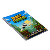 Carnet Panda, Rétro Pixel Art 8-Bit (Côté Droit)