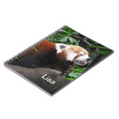 Carnet Panda rouge collant sa langue (Côté gauche)
