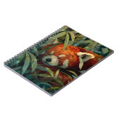 Carnet Panda Rouge dormant Lush Bamboo Art (Côté gauche)