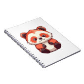 Carnet Panda rouge mignonne (Côté Droit)