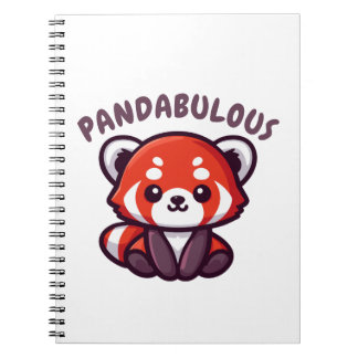 Carnet Panda rouge mignonne