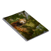 CARNET PANDA ROUGE SUR BRANCHE ARBRE VERT (Côté Droit)
