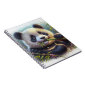 Carnet Panda roux adorable mangeant du bambou (Côté Droit)