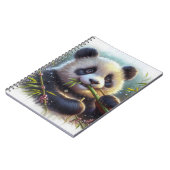 Carnet Panda roux adorable mangeant du bambou (Côté gauche)