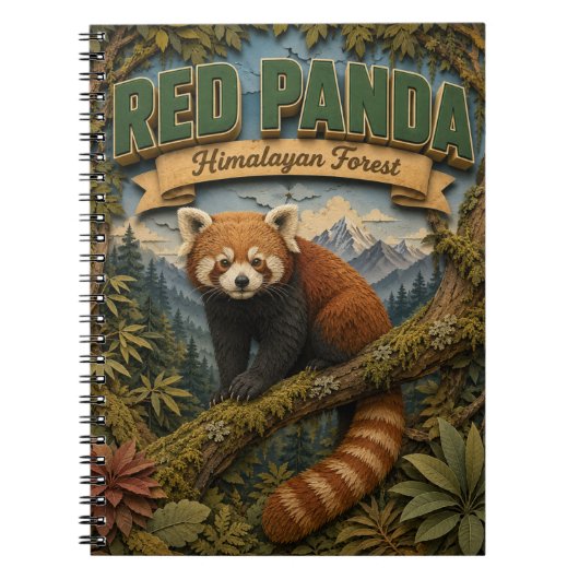 Carnet Panda roux forêt himalayenne POPCUT (Devant)