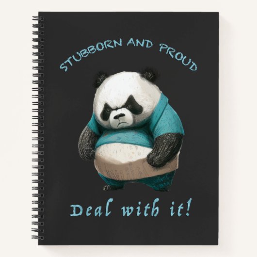 Carnet Panda Têtu Devoir Avec Elle Mignonne Adorable Drôl (Devant)