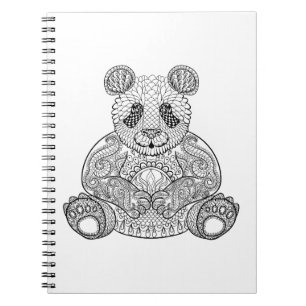 Carnet Panda tribal inspiré
