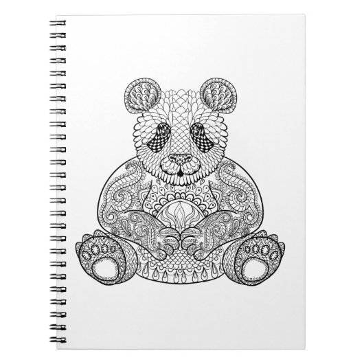 Carnet Panda tribal inspiré (Devant)
