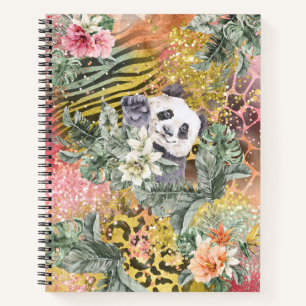 Carnet Panda tropical sur le Poster de animal
