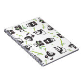 Carnet panda tuile mignonne bleu motif (Côté Droit)