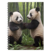 Carnet Pandas Bébés En Jeu Dans Une Forêt De Bambou, (Devant)