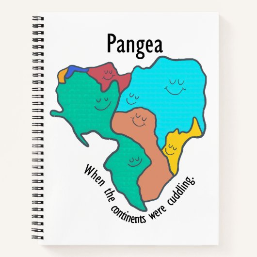 Carnet Pangea Continents Câlinant Multicolore (Devant)