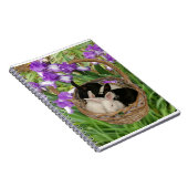 Carnet Panier adorable de bébés lapins (Côté Droit)