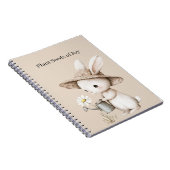 Carnet Panier de fleurs de raton laveur mignon Graines de (Côté Droit)