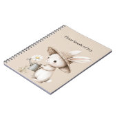 Carnet Panier de fleurs de raton laveur mignon Graines de (Côté gauche)
