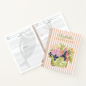Carnet Panier de Fruits et Fleurs sur Recette à Rayures (Intérieur)