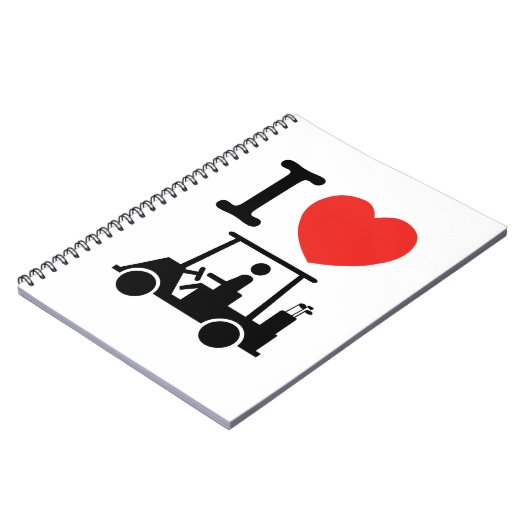 Carnet Panier de golf I Heart (Love) (Côté gauche)