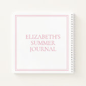 Carnet Panier de golf rose Preppy Monogramme (Dos)