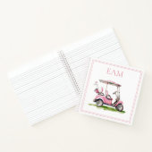 Carnet Panier de golf rose Preppy Monogramme (Intérieur)