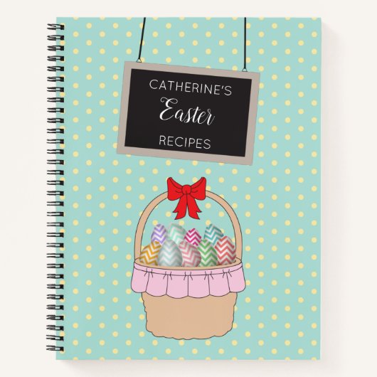 Carnet Panier de Pâques mignonne et oeufs de Pâques Paste (Devant)