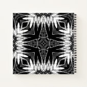Carnet Panneau Batik Om noir et blanc Mandala Nouvel Âge (Dos)