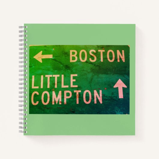 Carnet Panneau Boston, Little Compton, RI (Devant)