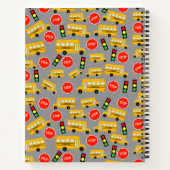 Carnet Panneau d'arrêt de bus scolaire jaune Modèle de fe (Dos)