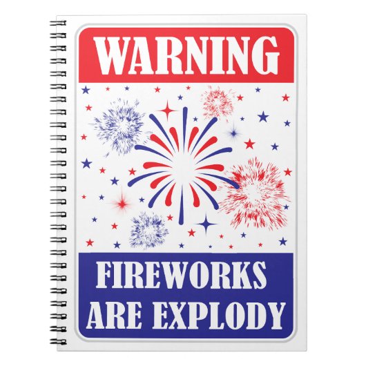 Carnet Panneau d'avertissement de feux d'artifice (Devant)