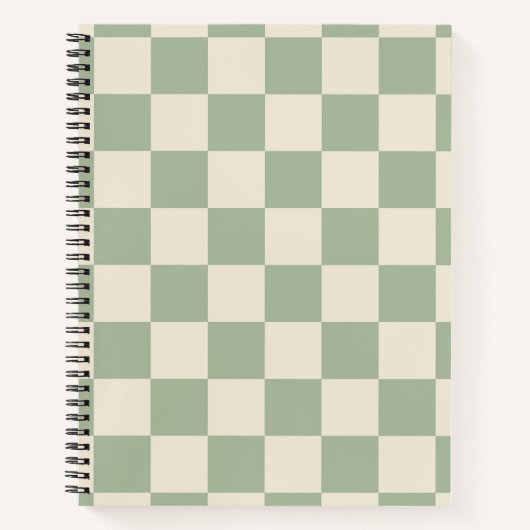 Carnet Panneau de contrôle blanc vert et blanc désactivé (Devant)