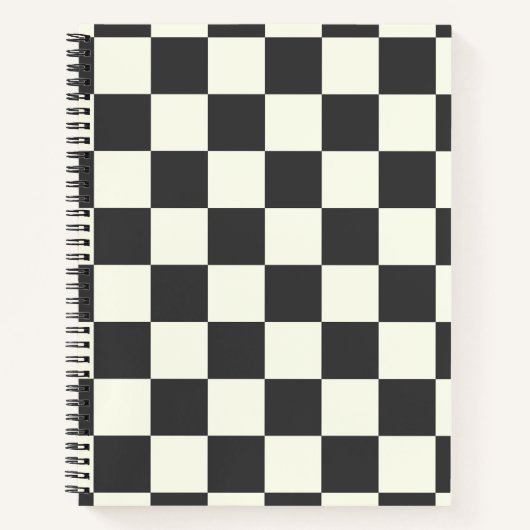 Carnet Panneau de contrôle noir et blanc désactivé (Devant)