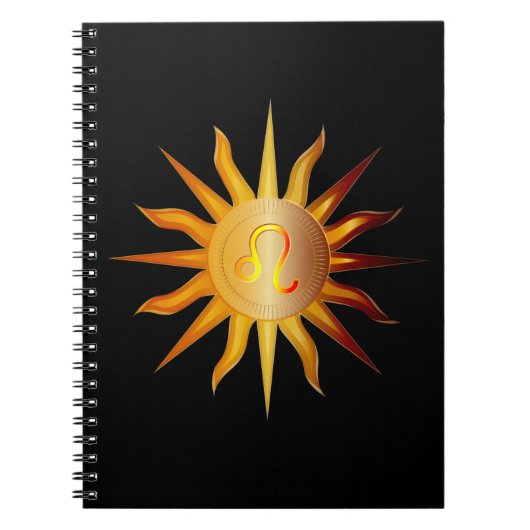 Carnet Panneau Leo Sun Fire Mois de naissance Red & Gold (Devant)