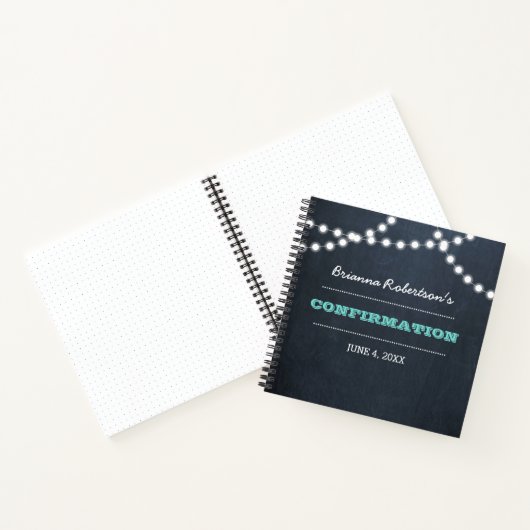 Carnet Panneau lumineux Turquoise de confirmation (Intérieur)