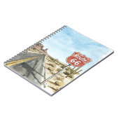 Carnet Panneau Route 66 Rouge (Côté gauche)